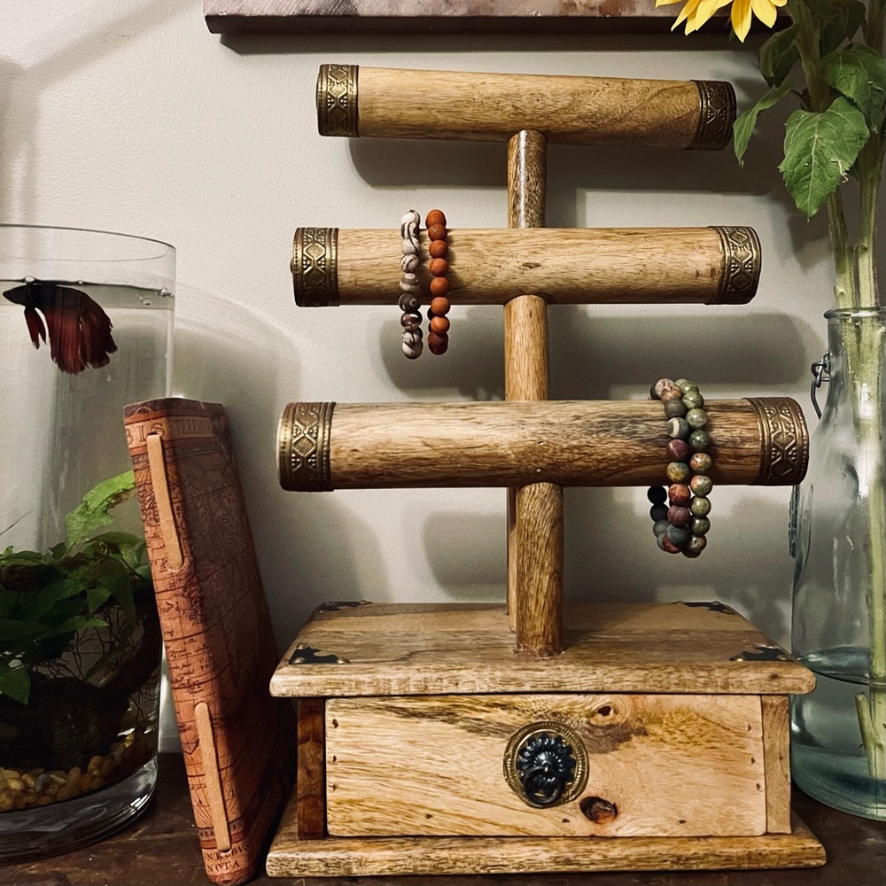 Handcrafted wooden jewelry box